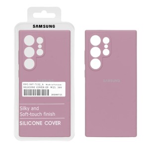 قاب سیلیکونی پاک کنی اورجینال درجه یک Samsung Galaxy S24 Ultra - بنفش کدر (پک دار)