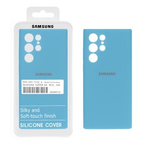قاب سیلیکونی پاک کنی اورجینال درجه یک Samsung Galaxy S22 Ultra - آبی (پک دار)