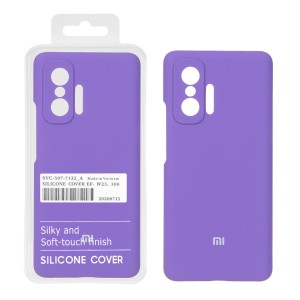 قاب سیلیکونی پاک کنی اورجینال درجه یک Xiaomi Mi 11T / Mi 11T Pro - بنفش  (پک دار)