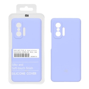 قاب سیلیکونی پاک کنی اورجینال درجه یک Xiaomi Mi 11T / Mi 11T Pro - یاسی (پک دار)