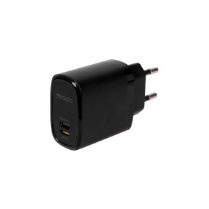 شارژر دیواری فست و PD دو پورت Yesido مدل YC44 20W به همراه کابل شارژ Type-C To Lightning - مشکی (گارانتی 18 ماه تعویض نیکان همراه)