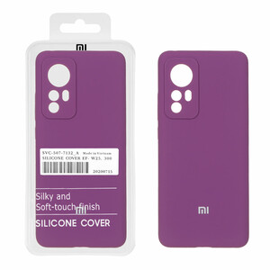 قاب سیلیکونی پاک کنی اورجینال درجه یک Xiaomi Mi 12 / Mi 12X - ارغوانی (پک دار)