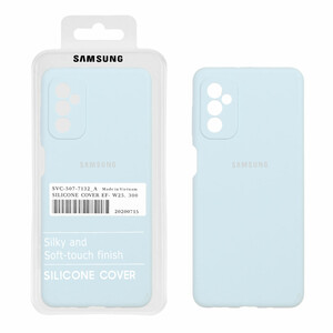 قاب سیلیکونی پاک کنی اورجینال درجه یک Samsung Galaxy M52 - آبی کبریتی (پک دار)