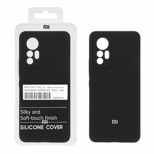 قاب سیلیکونی پاک کنی اورجینال درجه یک Xiaomi Mi 12 Lite - مشکی (پک دار)