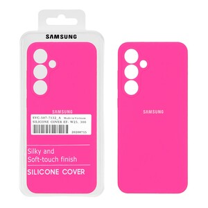 قاب سیلیکونی پاک کنی اورجینال درجه یک Samsung Galaxy S24 FE - صورتی فانتزی (پک دار)