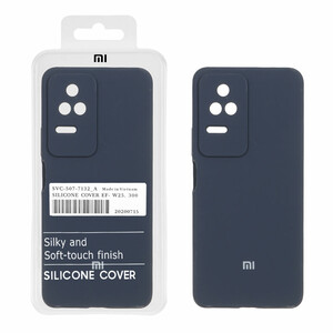 قاب سیلیکونی پاک کنی اورجینال درجه یک Xiaomi Poco F4 / K30S - سرمه ای (پک دار)