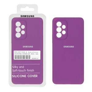 قاب سیلیکونی پاک کنی اورجینال درجه یک Samsung Galaxy A53 - ارغوانی (پک دار)