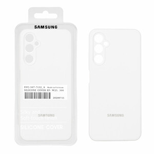 قاب سیلیکونی پاک کنی اورجینال درجه یک Samsung Galaxy A05s - سفید (پک دار)