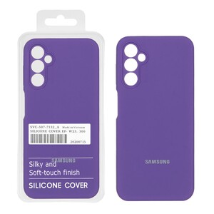 قاب سیلیکونی پاک کنی اورجینال درجه یک Samsung Galaxy A14 - بنفش تیره (پک دار)
