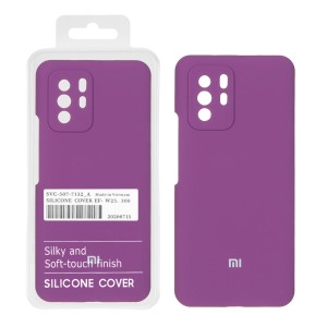 قاب سیلیکونی پاک کنی اورجینال درجه یک Xiaomi Redmi Note 10 Pro 5G / Poco X3 GT - ارغوانی (پک دار)