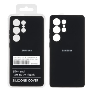 قاب سیلیکونی پاک کنی اورجینال درجه یک Samsung Galaxy S25 Ultra - مشکی (پک دار)