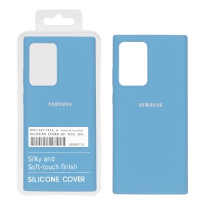 قاب سیلیکونی پاک کنی اورجینال درجه یک Samsung Galaxy Note20 Ultra - آبی (پک دار)
