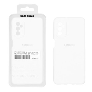 قاب سیلیکونی پاک کنی اورجینال درجه یک Samsung Galaxy M52 - سفید (پک دار)