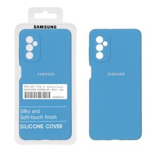 قاب سیلیکونی پاک کنی اورجینال درجه یک Samsung Galaxy M52 - آبی (پک دار)