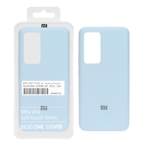 قاب سیلیکونی پاک کنی اورجینال درجه یک Xiaomi Mi 12T / Mi 12T Pro / Redmi K50 - آبی روشن (پک دار)