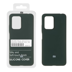 قاب سیلیکونی پاک کنی اورجینال درجه یک Xiaomi Poco X4 GT / Redmi Note 11T Pro 5G / Redmi Note 11T Pro Plus - سبز تیره (پک دار)