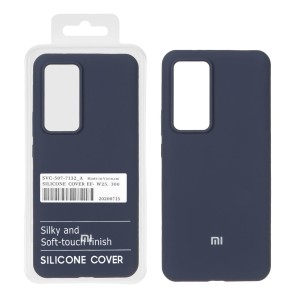 قاب سیلیکونی پاک کنی اورجینال درجه یک Xiaomi Mi 12T / Mi 12T Pro / Redmi K50 - سرمه ای تیره (پک دار)