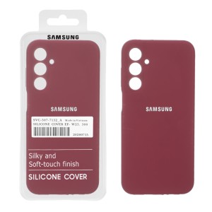 قاب سیلیکونی پاک کنی اورجینال درجه یک Samsung Galaxy A25 5G - زرشکی (پک دار)