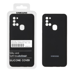 قاب سیلیکونی پاک کنی اورجینال درجه یک Samsung Galaxy A21s - مشکی (پک دار)
