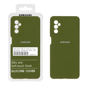 قاب سیلیکونی پاک کنی اورجینال درجه یک Samsung Galaxy M52 - سبز زیتونی (پک دار)
