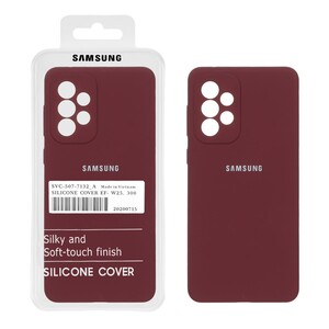قاب سیلیکونی پاک کنی اورجینال درجه یک Samsung Galaxy A73 - زرشکی (پک دار)