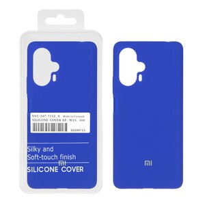 قاب سیلیکونی پاک کنی اورجینال درجه یک Xiaomi Poco F5 - آبی کاربنی (پک دار)