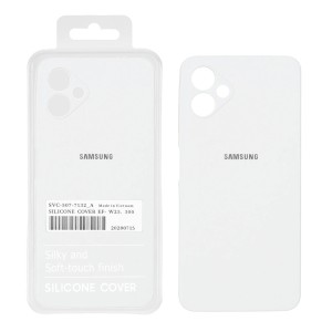 قاب سیلیکونی پاک کنی اورجینال درجه یک Samsung Galaxy A06 - سفید (پک دار)