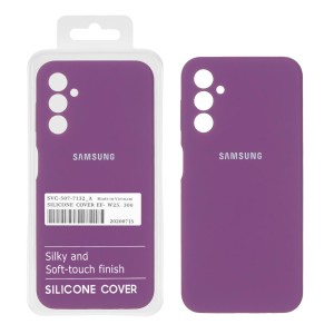 قاب سیلیکونی پاک کنی اورجینال درجه یک Samsung Galaxy A14 - ارغوانی (پک دار)