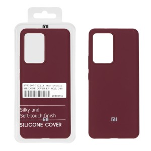 قاب سیلیکونی پاک کنی اورجینال درجه یک Xiaomi Mi 13 Lite - زرشکی (پک دار)