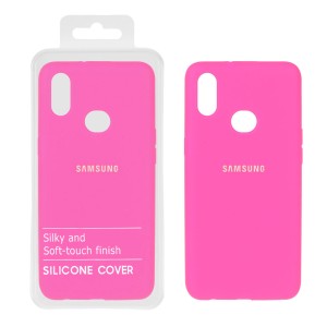 قاب سیلیکونی پاک کنی اورجینال درجه یک Samsung Galaxy A10s - صورتی فانتزی (پک دار) - NTC