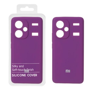 قاب سیلیکونی پاک کنی اورجینال درجه یک Xiaomi Redmi Note 13 Pro Plus 5G - ارغوانی (پک دار) - NTC