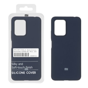 قاب سیلیکونی پاک کنی اورجینال درجه یک Xiaomi Poco X4 GT / Redmi Note 11T Pro 5G / Redmi Note 11T Pro Plus - سرمه ای (پک دار)