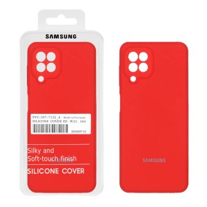 قاب سیلیکونی پاک کنی اورجینال درجه یک Samsung Galaxy A22 4G / M22 / M32 4G / F22 - قرمز (پک دار)
