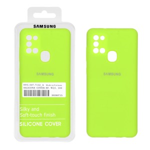 قاب سیلیکونی پاک کنی اورجینال درجه یک Samsung Galaxy A21s - سبز فسفری (پک دار)