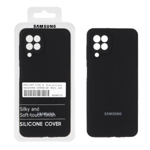 قاب سیلیکونی پاک کنی اورجینال درجه یک Samsung Galaxy A22 4G / M22 / M32 4G / F22 - مشکی (پک دار)