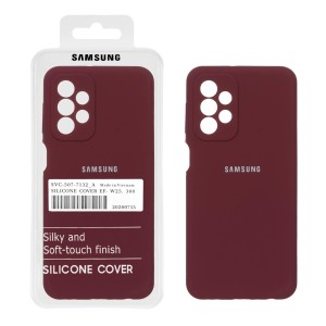 قاب سیلیکونی پاک کنی اورجینال درجه یک Samsung Galaxy A23 - زرشکی (پک دار)
