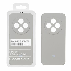 قاب سیلیکونی پاک کنی اورجینال درجه یک Xiaomi Redmi 14C / Redmi A4 / Poco C75 - طوسی (پک دار)