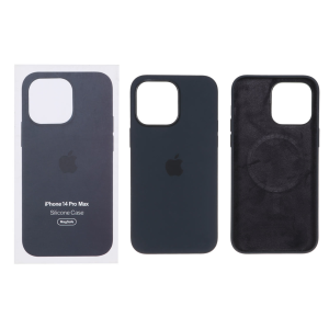 قاب اورجینال درجه یک Silicone Case پاک کنی Magsafe مدل Apple iPhone 14 Pro Max - سرمه ای (پک دار)