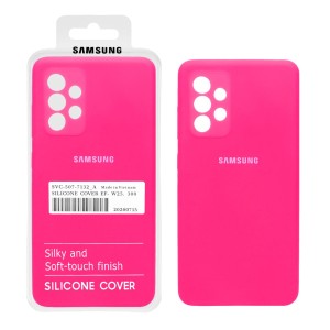 قاب سیلیکونی پاک کنی اورجینال درجه یک Samsung A73 - صورتی فانتزی (پک دار)