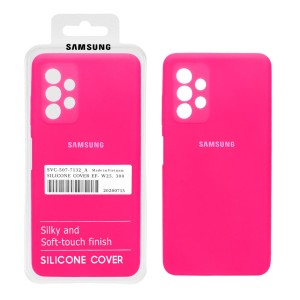 قاب سیلیکونی پاک کنی اورجینال درجه یک Samsung A23 - صورتی فانتزی (پک دار)
