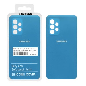 قاب سیلیکونی پاک کنی اورجینال درجه یک Samsung A23 - آبی (پک دار)