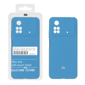 قاب سیلیکونی پاک کنی اورجینال درجه یک Xiaomi Poco M4 Pro-4G - آبی (پک دار)