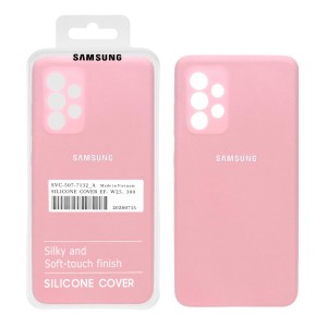 قاب سیلیکونی پاک کنی اورجینال درجه یک Samsung A53 - صورتی (پک دار)