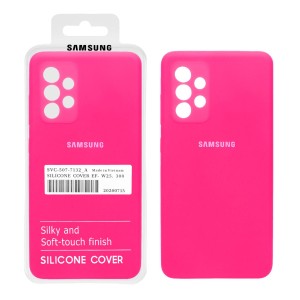 قاب سیلیکونی پاک کنی اورجینال درجه یک Samsung A53 - صورتی فانتزی (پک دار)