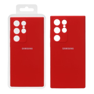 قاب سیلیکونی پاک کنی اورجینال درجه یک Samsung S23 Ultra - قرمز (پک دار)