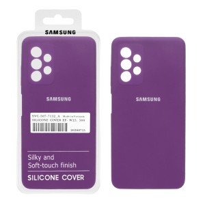 قاب سیلیکونی پاک کنی اورجینال درجه یک Samsung A23 - ارغوانی (پک دار)