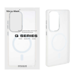 قاب Focus Pixels لنز آلومینیومی مات Magsafe مدل Samsung Galaxy S25 Ultra - سفید (پک دار)