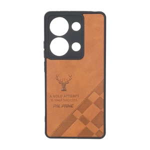 قاب طرح چرم گوزنی Pal Prime مدل Xiaomi Redmi Note 14S / Note 13 Pro 4G / Poco M6 Pro 4G - عسلی