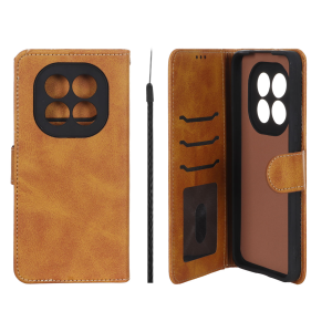 کیف موبایل مگنتی Crystal داخل مخمل Xiaomi Redmi Note 15 Pro 4G - عسلی