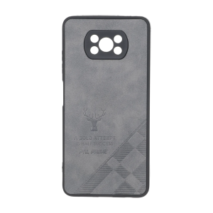 قاب طرح چرم گوزنی Pal Prime مدل Xiaomi Poco X3 / Poco X3 Pro / Poco X3 NFC - خاکستری